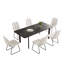 Ensemble de table à manger 7 pièces, 6 à 8 personnes avec 6 chaises modernes pour la cuisine et la salle à manger-930449903