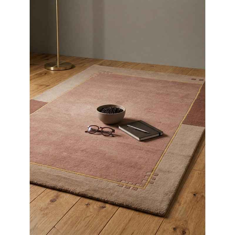 Tapis d'intérieur contemporain en laine Choco, Rectangle 5 pi 7 po x 7 pi 10 po