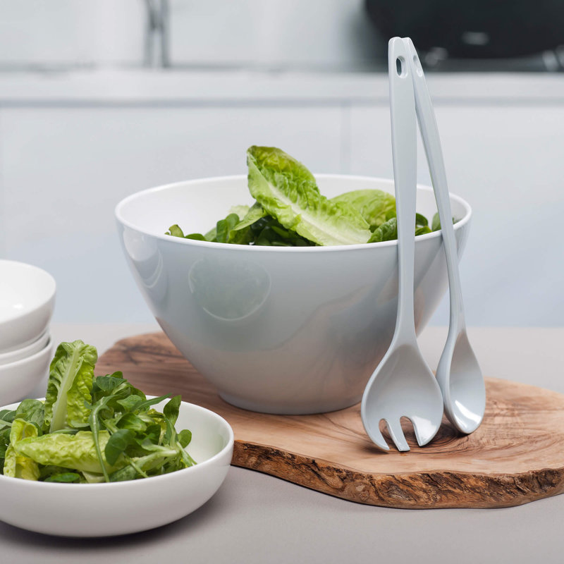 Melamine Salad Bowl and Server Set, Duck Egg Blue