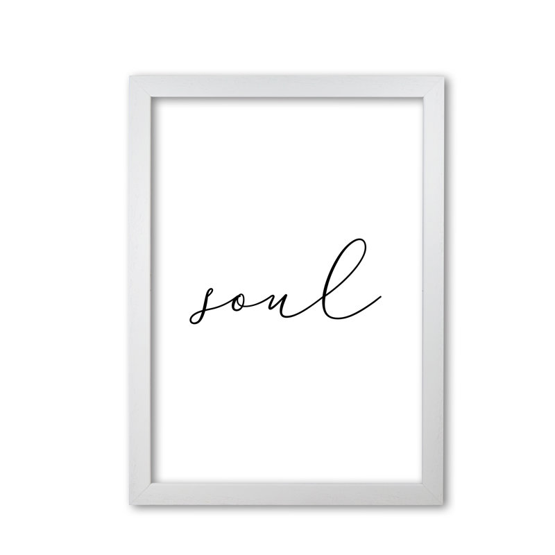Soul by Pixy Paper - Single Picture Frame Print, 29.7cm H x 21cm W, White Grain