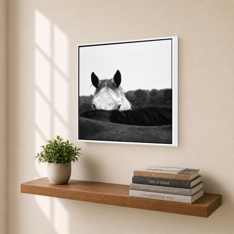 Flirt par Aledanda - Impression sur toile, H 34 po x l 34 po, Blanc