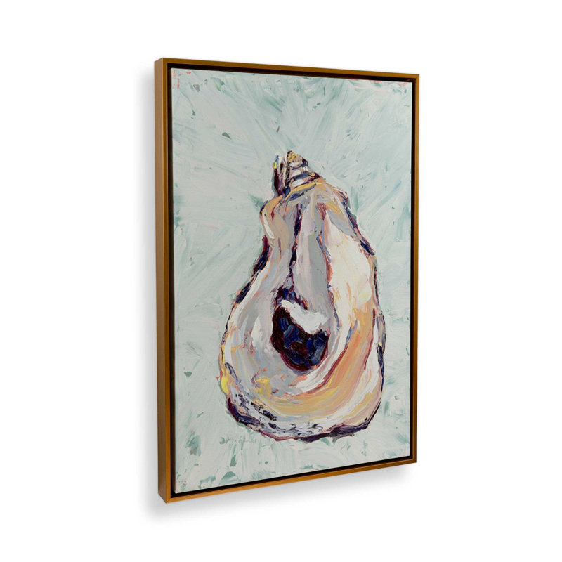 «Oyster Shell» par Magadry Art Studio, reproduction d'art, H 40 po x l 30 po, Floater Frame, Doré