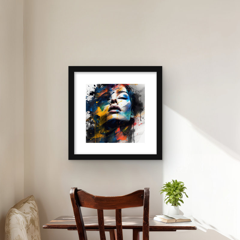Painted Beauty - Reproduction matte encadrée jaune pour la décoration intérieure