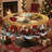 Washable Polyester Santa Claus Pattern Tablecloth for Christmas Decor