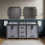 Meuble-lavabo double avec plateau en marbre de culture-2046618150