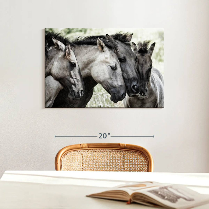 Van Den Four Konik Horses, 16" H x 24" W