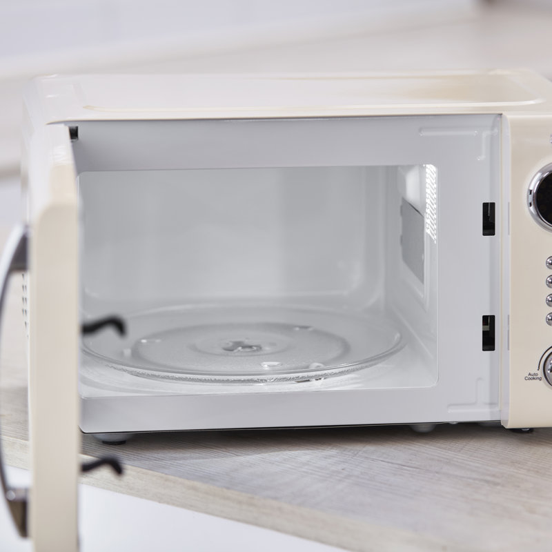 Retro Swan Retro 20L Digital Microwave, 5 Power Levels, 12 Auto Cook Pre-sets, Defrost by Weight or Time, LED Display, 800W