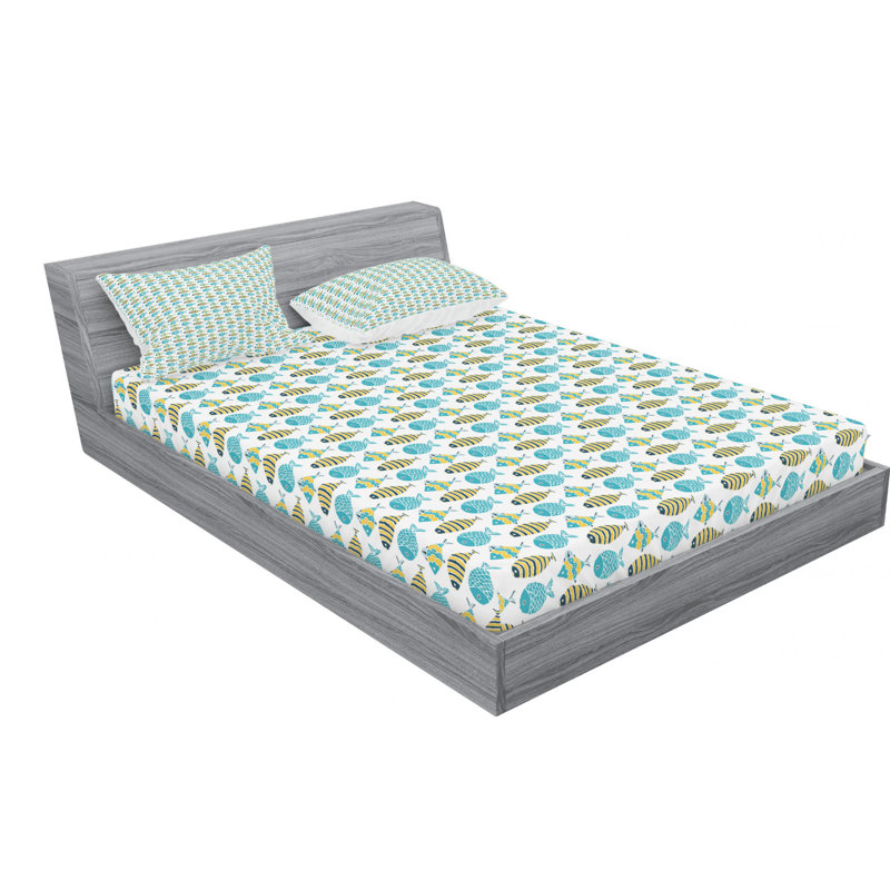 Microfiber Sheet Set, Queen Sheet Set + Fitted Sheet + 2 Pillowcases