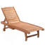 Chaise longue pour l'extérieur avec table intégrée et roulettes pour bronzer / bronzer