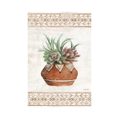 Southwest Terracotta Succulents II by Cindy Jacobs - Wrapped Canvas Print