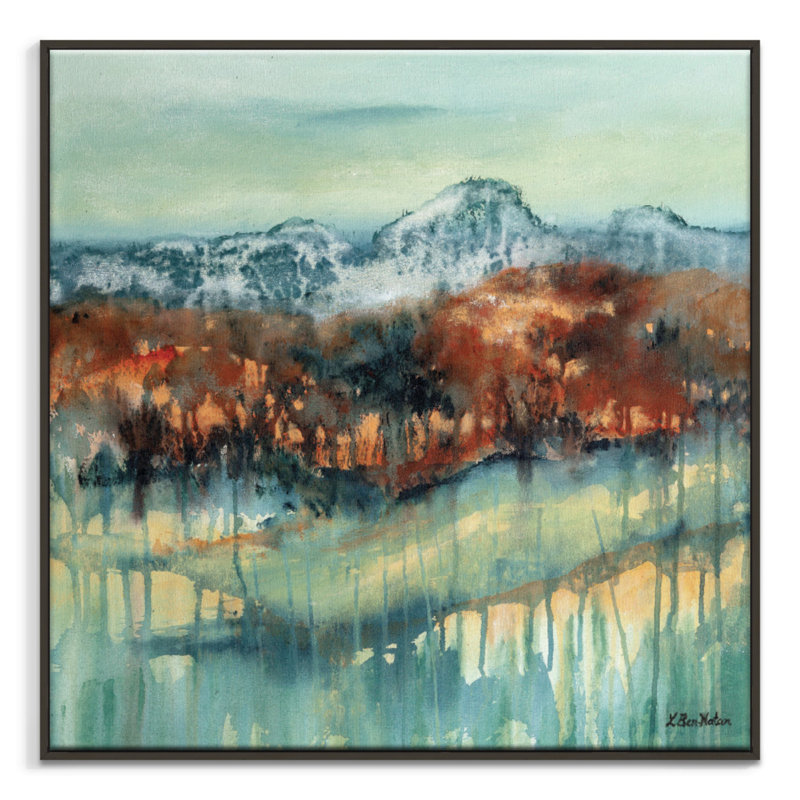 Mountain Secret by Lydia Ben-Natan - Print on Canvas, Black, 61cm H x 61cm W