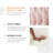 Set of 4 Pink Woven Velvet Dining Chairs with Gold Tone Metal Legs-1590410613-1590410612