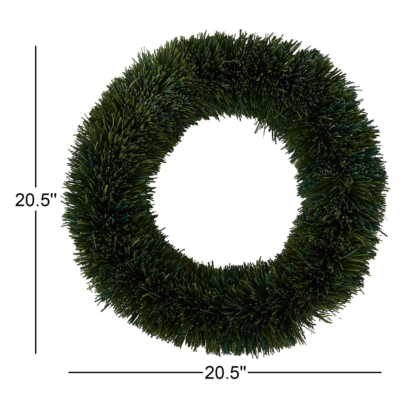 Natural Fibers Wreath, Green, 20.5" H x 20.5" W x 5" D