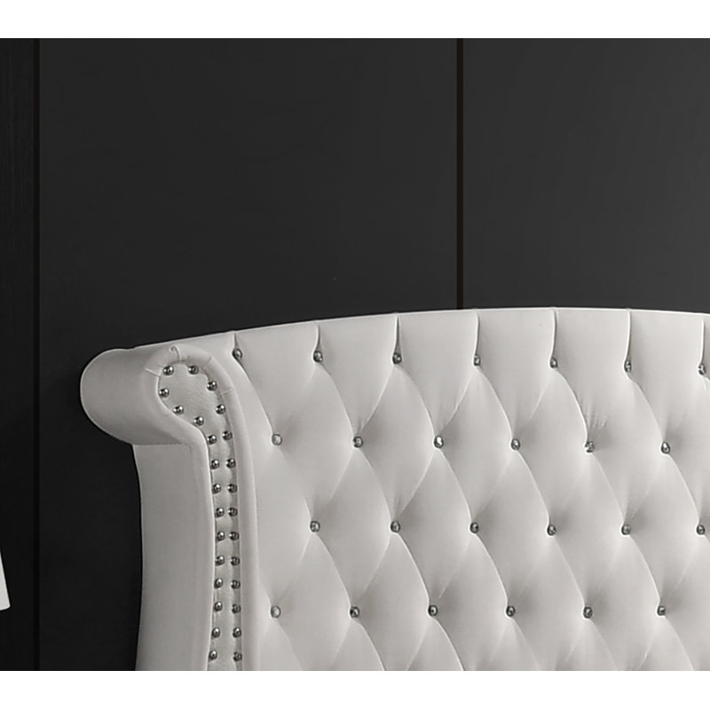 Cobblefield Upholstered Wingback Bed, Queen