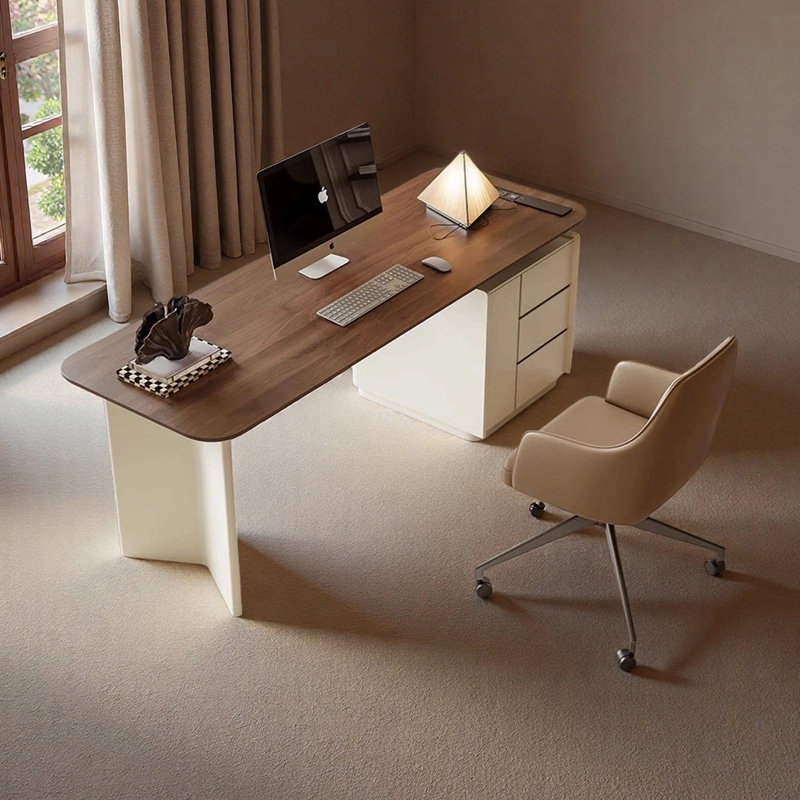 Elegant and simple computer desk, 29.53" H x 70.87" W x 27.56" D