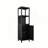 A 52-Foot-Tall Black Linen Tower Bamboo Storage Cabinet, Suitable For Main Living Spaces Such As Bathrooms, Bedrooms, And Living Rooms.