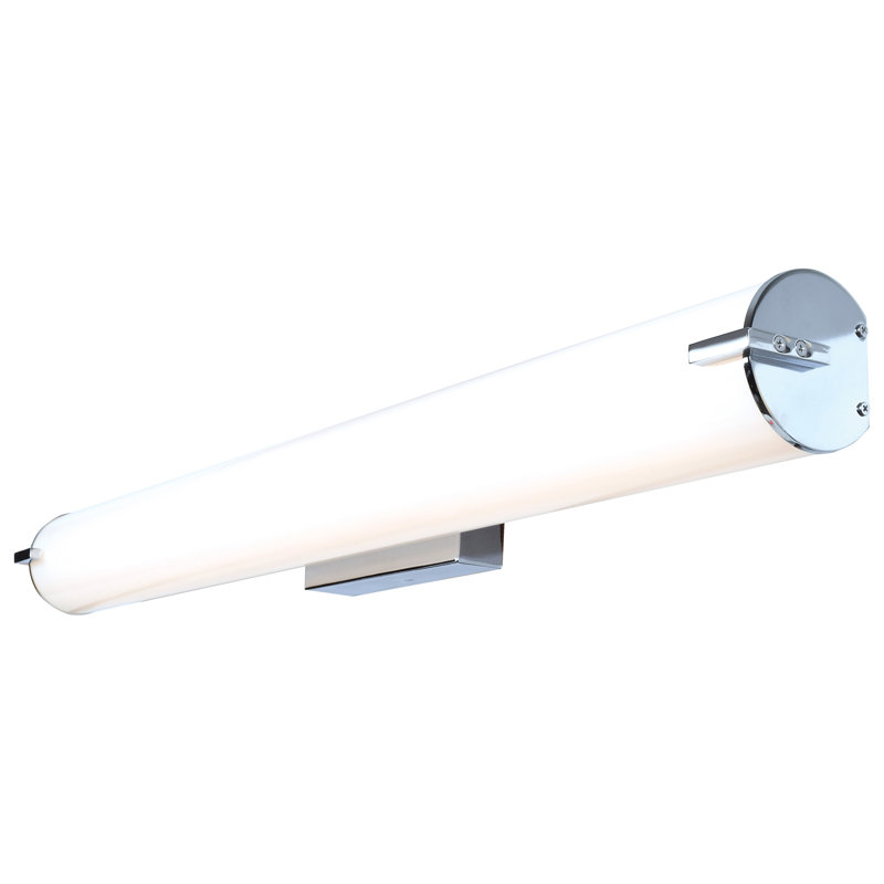 Éclairage pour salle de bain chromé à 1 lumière à intensité variable Schrager, H 5 po x l 37 po x P 5 po
