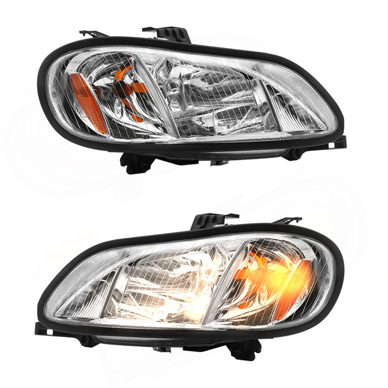 Headlight Assembly Compatible With Freightliner M2 2004-2013 Chrome  Passenger Side
