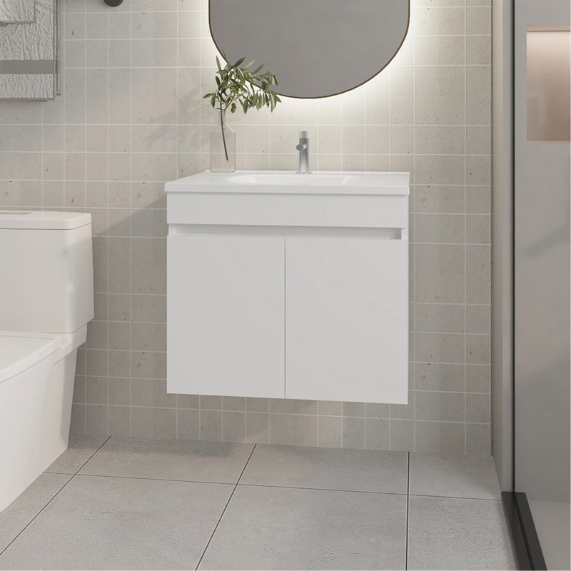 Lavabo de salle de bain Colville, blanc, salle de bain