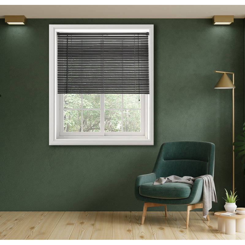 25mm PVC Venetian Roller Blinds Windows Blind, Dark Grey,  160cm L x 117cm W
