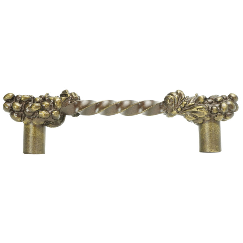 Bacchus large 4 inch centre to centre pull  in finish Antique Brass