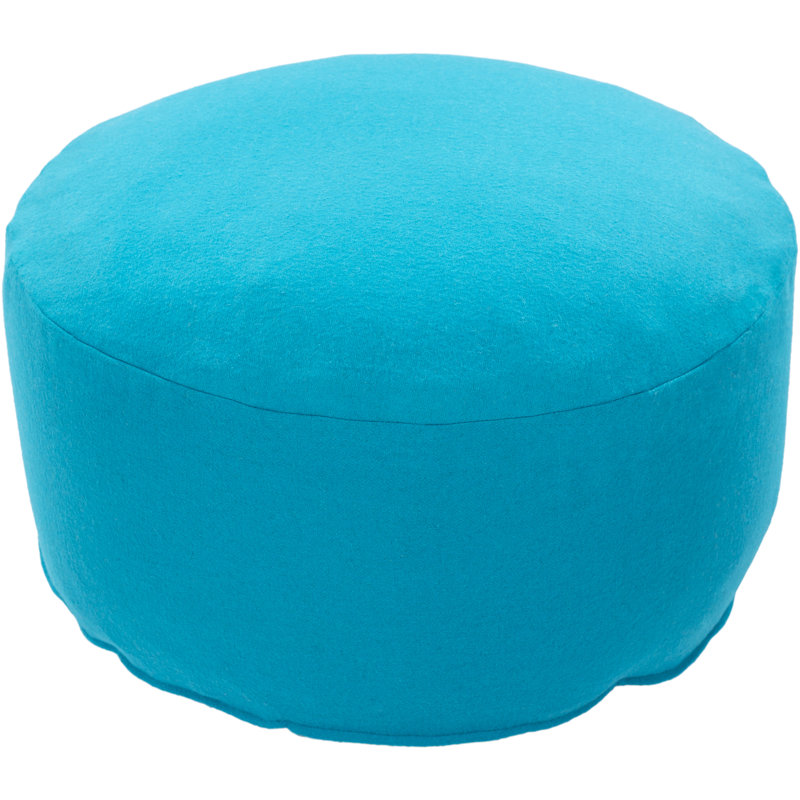 Javiona Upholstered Pouf, Aqua