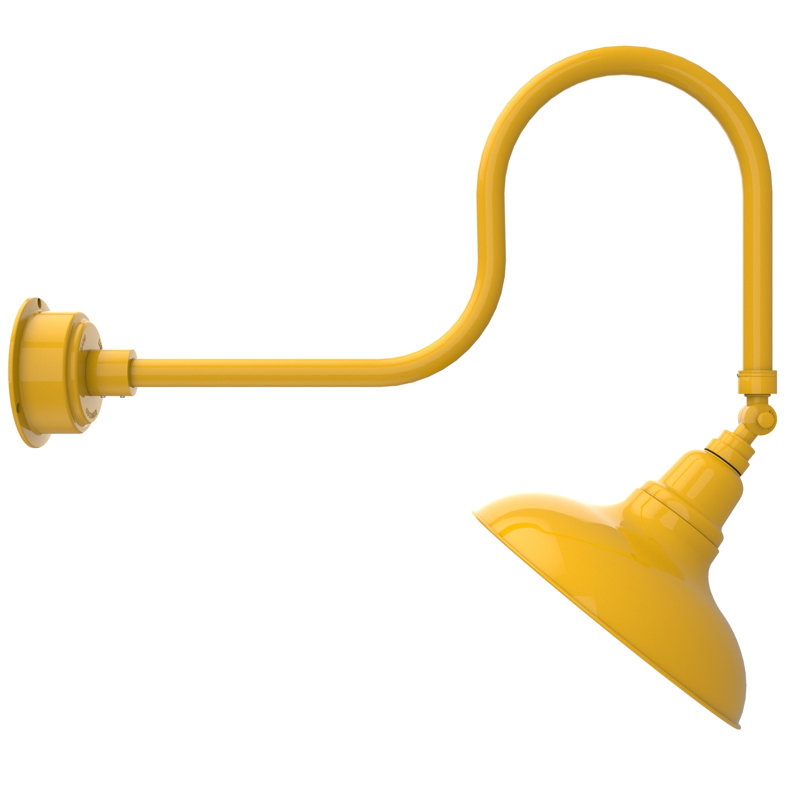 Luminaire de grange d'extérieur à DEL Adesh, Jaune