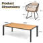Ensemble de salle à manger pour 6 personnes en métal avec chaises en rotin et trou pour parasol-49966165