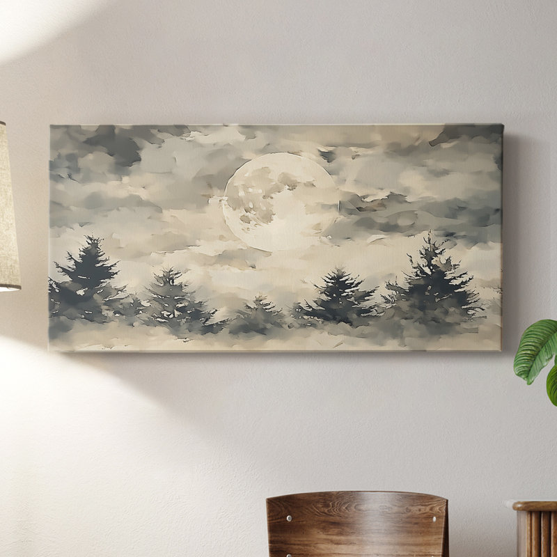 Série paysage - XCIV - Toile tendue avec châssis - Prêt à accrocher, H 20 po x l 40 po