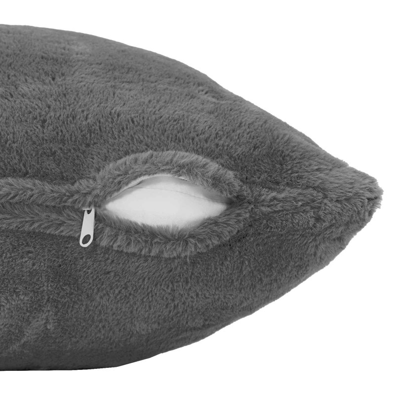 Black Cushion Cover, Rectangle 40cmH x 60cmW, Dark Grey