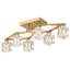 Luminaire suspendu moderne en métal doré pour salle à manger, entrée et cuisine - Design élégant avec luminaire à 6 lumières