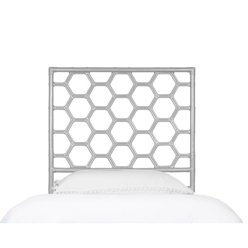 Lit plateforme Honeycomb, Gris clair, Simple