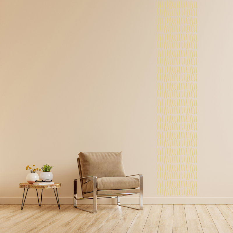 3886 Abstract Non-Wall Damaging Wall Decal, Light Yellow