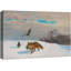 Illustration d'un renard roux avec proie et oiseaux dans la neige, images de chambre à coucher, impression sur toile encadrée-932118106-932118110