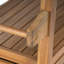 Chariot de bar en bois d'acacia