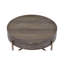Table basse à tambour avec 1 tiroir, brun clair et champagne