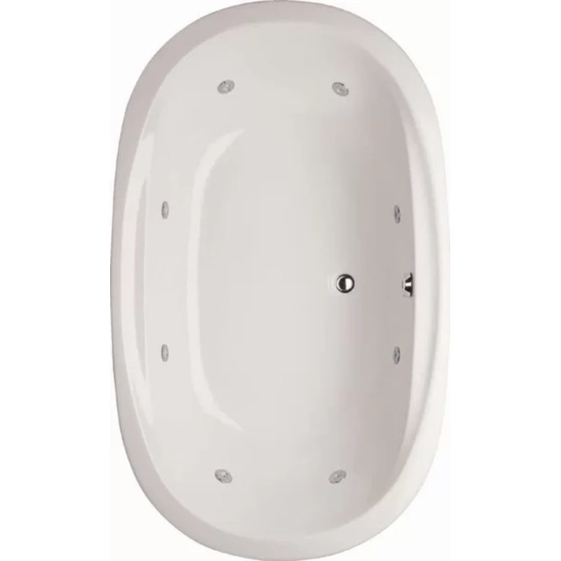 Galaxie 60'' L Whirlpool Bathtub, White, Matte Black