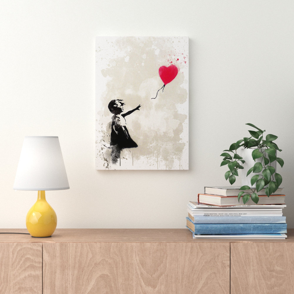 Banksy Girl with Balloon Wall Graffiti Art - Wall Art