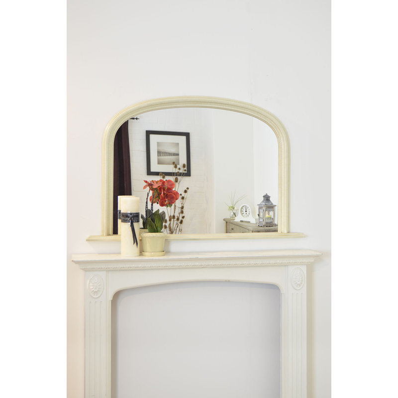 Otto Wood Flat Wall Mirror, Ivory