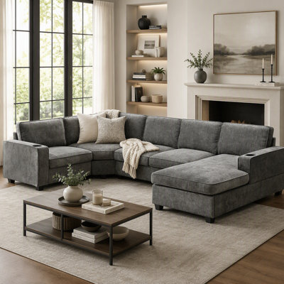 117.5" 6 Seat U-Shaped Sectional Sofa
