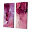 «Luxury Pink Marble Flow Art II», ensemble de 2 impressions sur toile-911722004-911722005