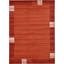 Tapis à motif géométrique rouge rouille-423414284