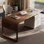 Bureau rectangulaire en bois manufacturé brun noisette-1222766204-1222766206