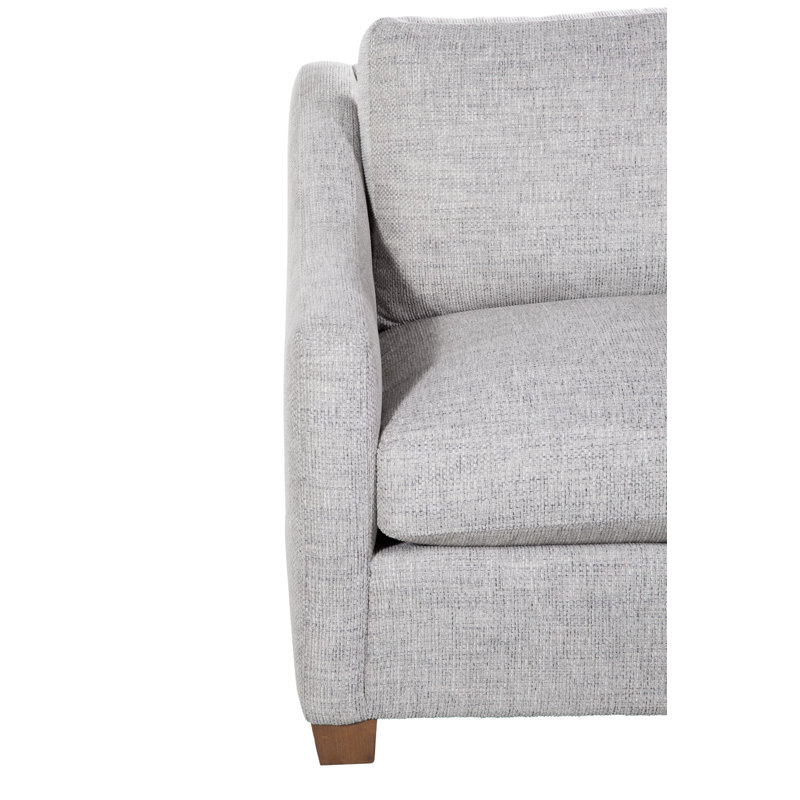 Oliver 2 - Piece Upholstered Sectional, Blue Buffalo Check; 0120-61, Left Hand Facing, Frost White