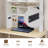 Furnier Desktop Bookshelf With 7-compartment Organizer & Grid Panel-1532096613