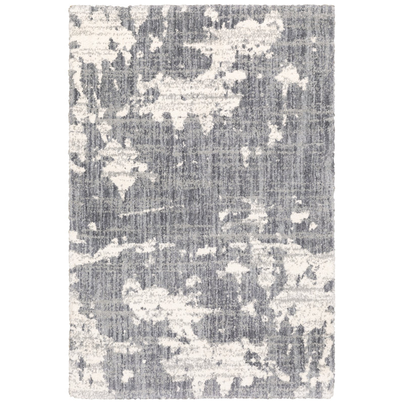 Tapis ivoire / gris Sven, Rectangle 3 pi 10 po x 5 pi 5 po