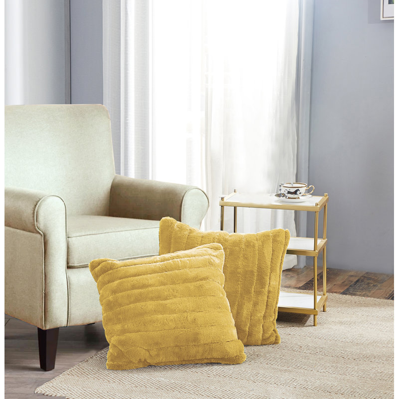 Supermink Square Euro Pillow Cover, Jojoba Yellow