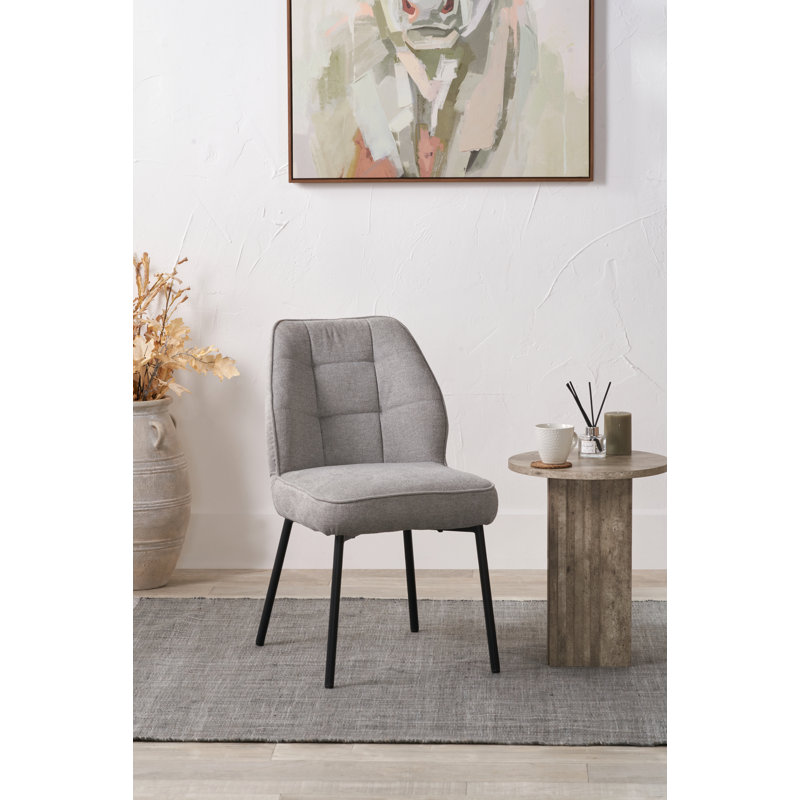 Enya 48cm H Upholstered Metal Upholstered Back Accent in Grey