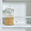 Armoire de cuisine en panneau de fibres à densité moyenne durable avec revêtement résistant aux égratignures et beaucoup de rangement, parfait pour la vie organisée