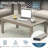 All-Weather Metal Outdoor Coffee Table With Wood-Look Top-1208543255
